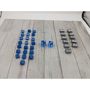 Monopoly Electronic Banking 2007 Replacement Houses Hotels Buildings Dice Blue